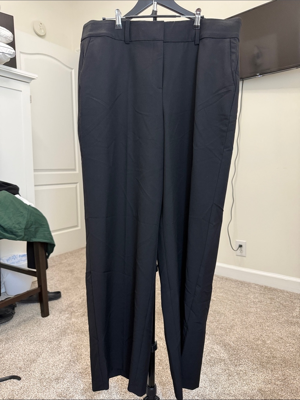 Lane Bryant Black wide-Leg Dress Trousers size 18 Long